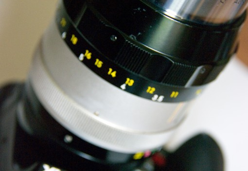 Nikkor 20cm F4 mounted on Pentax K100D