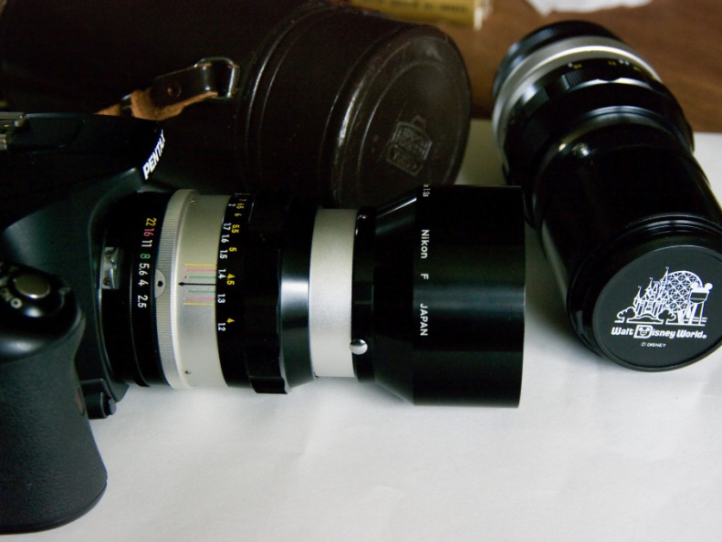 Nikkor 105mm F2.5 mounted on Pentax K100D