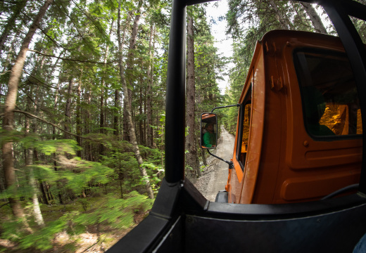 traveling to zipline location