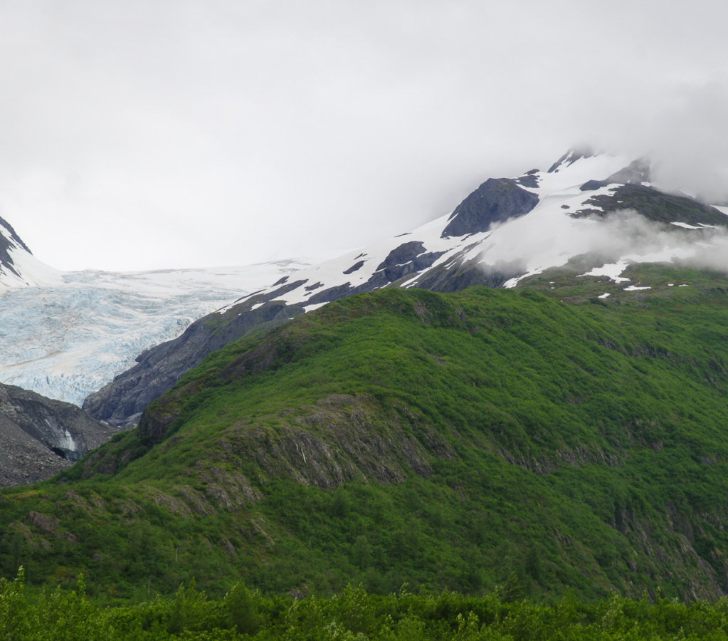 Glaciers on drive from Whittier to Anchorage