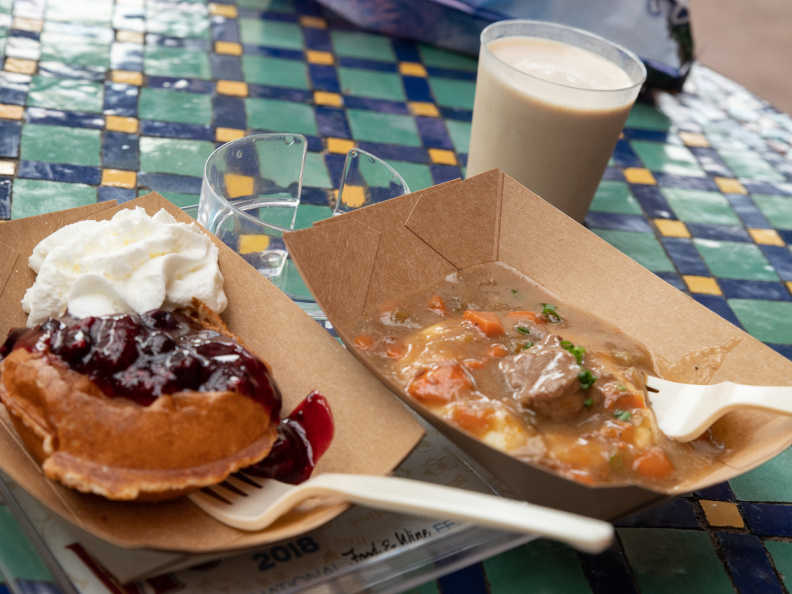 Beer-braised Beef, Belgian Waffle, Chilled Coffee