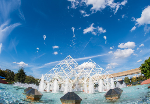 Jellyfish fountains at Imagination Pavilion