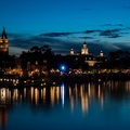World Showcase at dusk