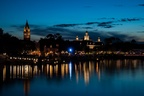 World Showcase at dusk