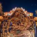 Mexico pyramid at night