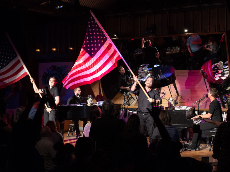 Jellyrolls, flags during God Bless the USA