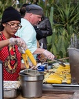 Butter dripping from corn