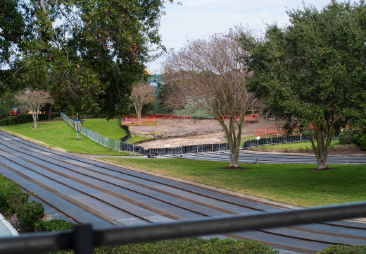 Tomorrowland Speedway demolition from PeopleMover