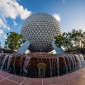 Spaceship Earth and fountain