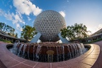 Spaceship Earth and fountain