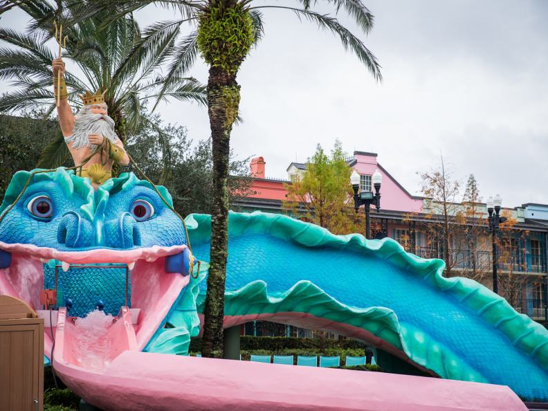King Triton waterslide at Port Orleans