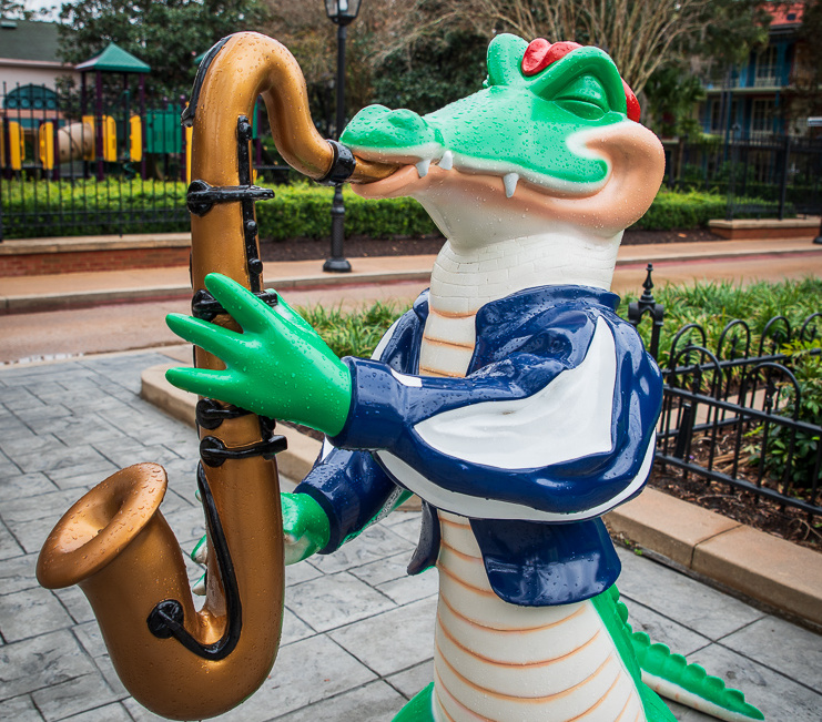 Alligator jazz band at Port Orleans