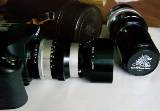 Nikkor 105mm F2.5 mounted on Pentax K100D