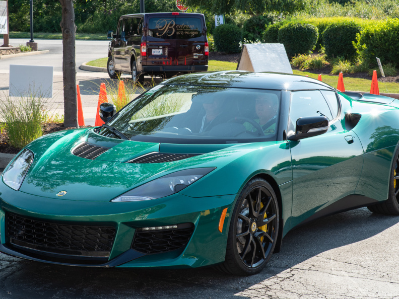 Cathy test driving Evora 400