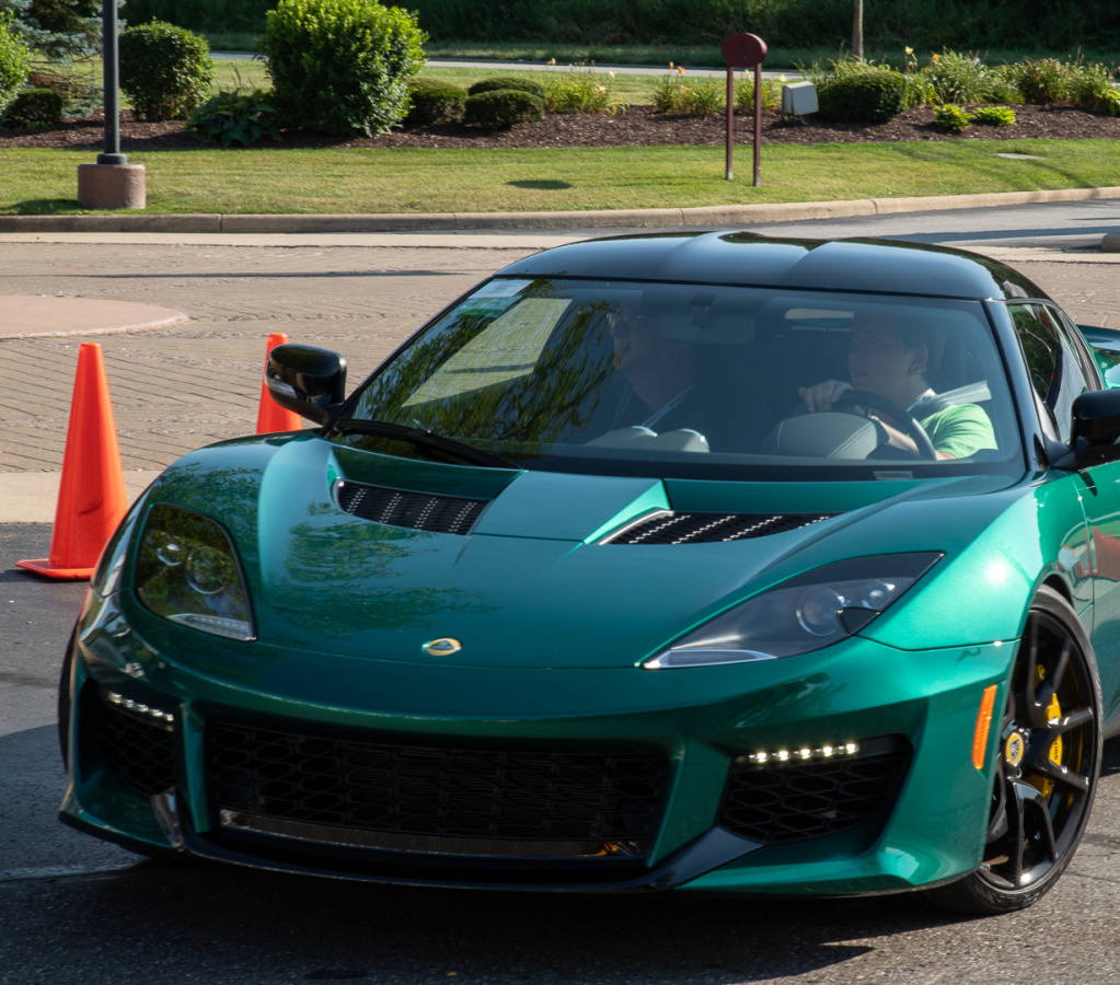 Cathy test driving Evora 400