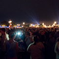 Crowd waiting for fireworks