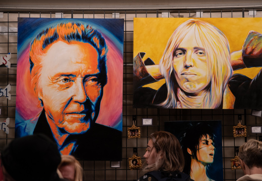 Christopher Walken and Tom Petty paintings