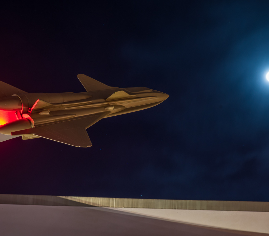 X-2 Deep Space Shuttle pointed to moon