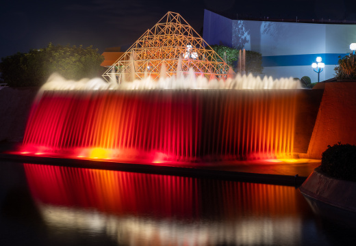 Upside-down fountain at Imagination pavilion