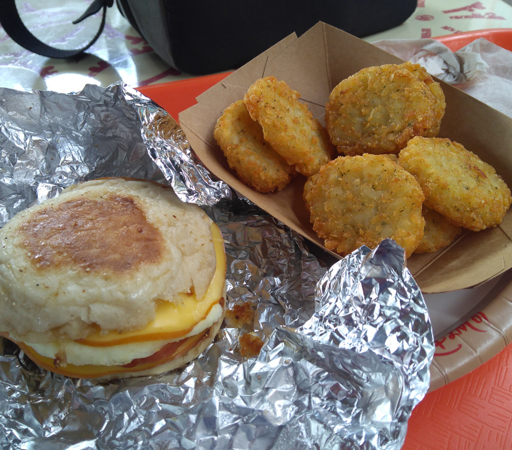 Canadian Bacon English Muffin from Yak & Yeti Local Food Cafes