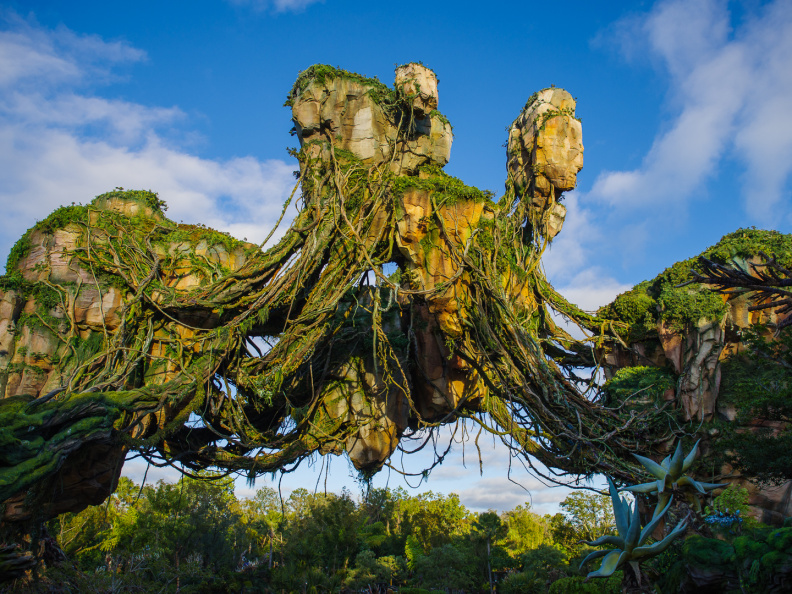 Floating mountains from Flight of Passage queue