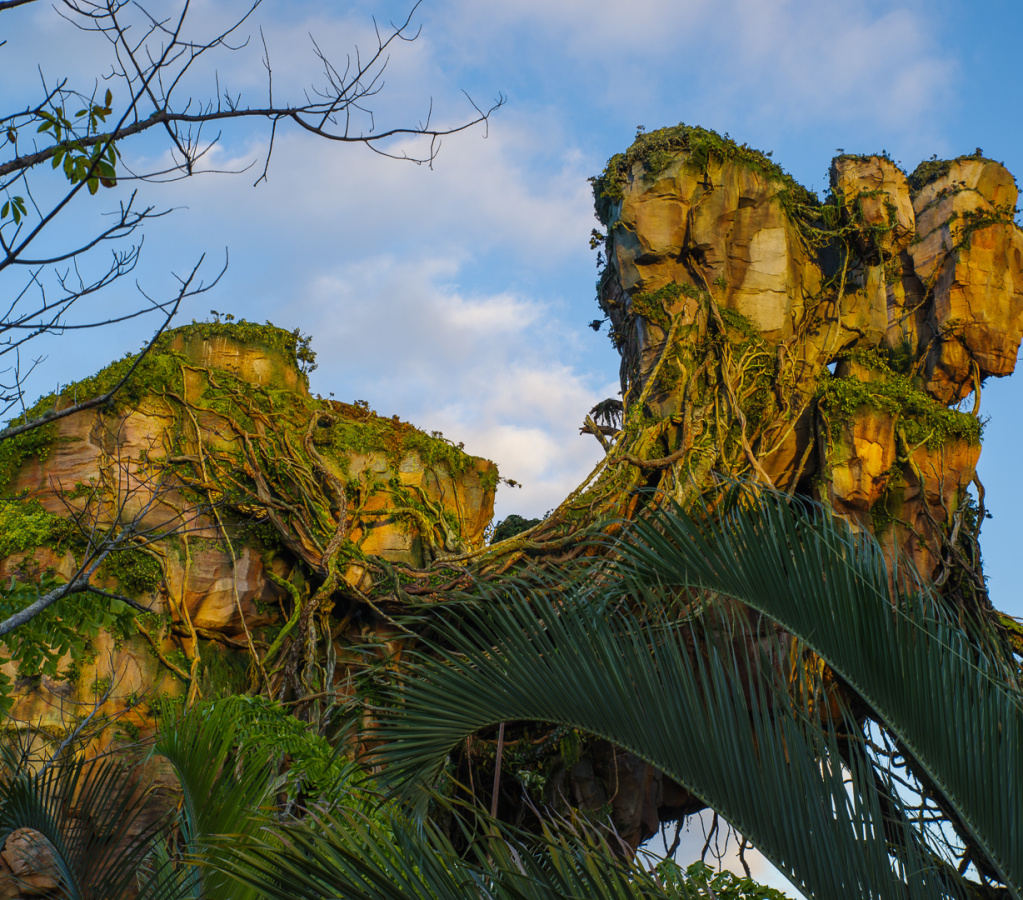 Floating mountains from Flight of Passage queue