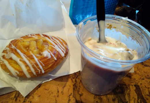 Apple danish and yogurt parfait from Contempo Cafe