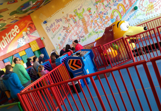 About to board Slinky Dog Dash