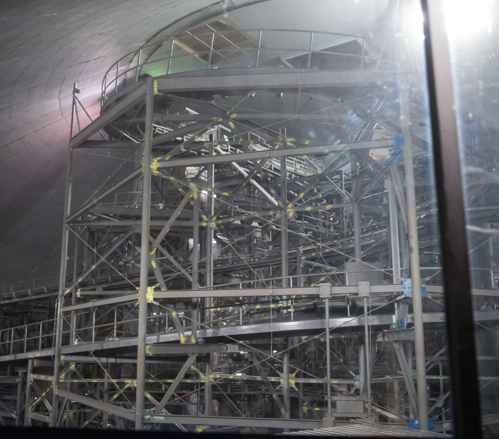 Space Mountain lights-on from PeopleMover