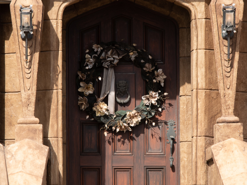Haunted Mansion front door from Liberty Belle