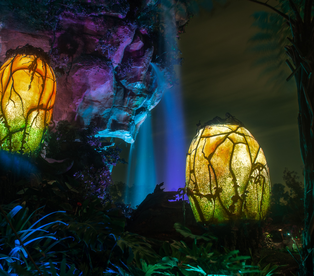 Pandora at night, yellow filter