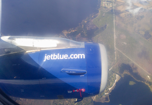 View from plane after takeoff